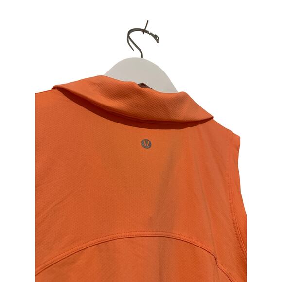 NWT Lululemon Women Size 8 Orange Quick Dry Sleeveless Pickleball Golf Polo Gift - Picture 4 of 11
